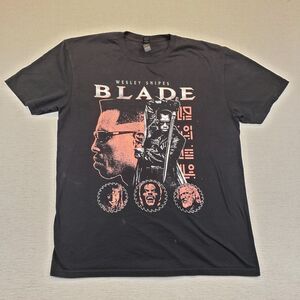 Blade Wesley Snipes Large T Shirt Black Marvel Movie Vampire Graphic Tee Comic